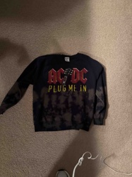 AC/DC 'Plug Me In' Bleached Crewneck Sweatshirt