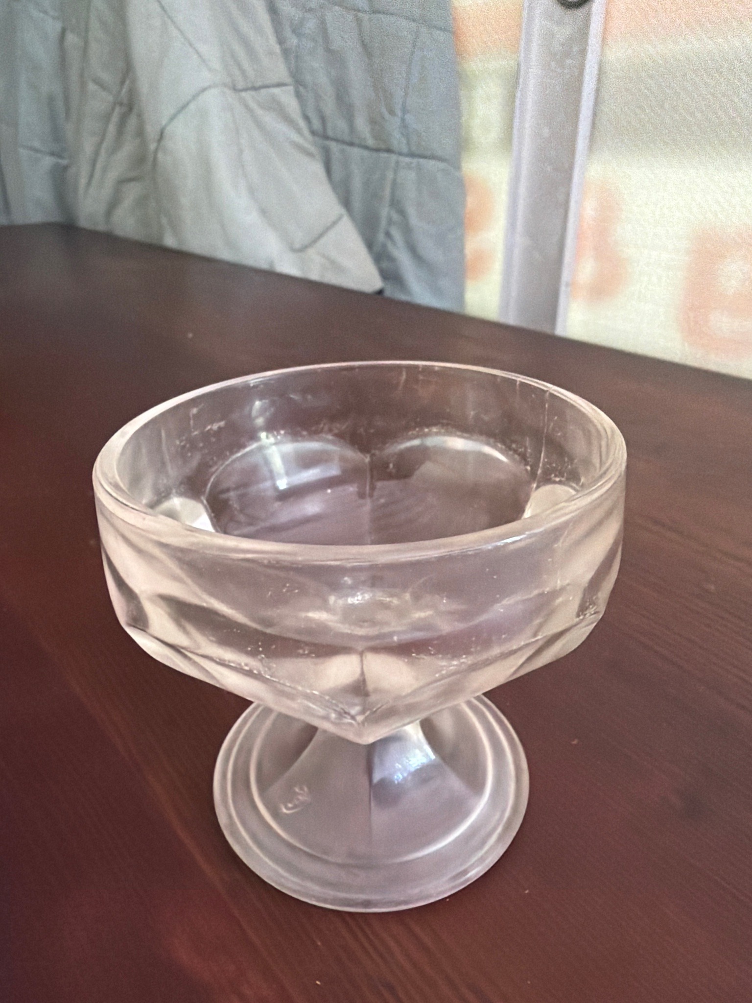 Submitted photo of Pressed glass footed dessert bowl