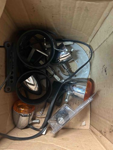 Assorted Motorcycle Lighting and Mounting Components
