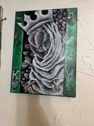 King of Hearts Themed Canvas Painting