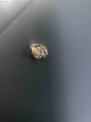 Gold Nugget Ring with Gemstones