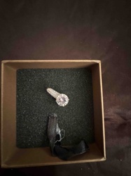18k White Gold Plated Zirconia Pendant