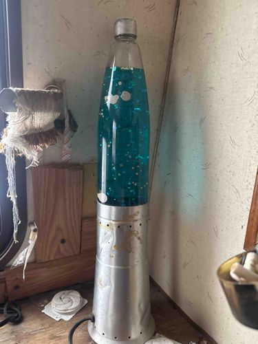 Glitter Lava Lamp with Teal Liquid