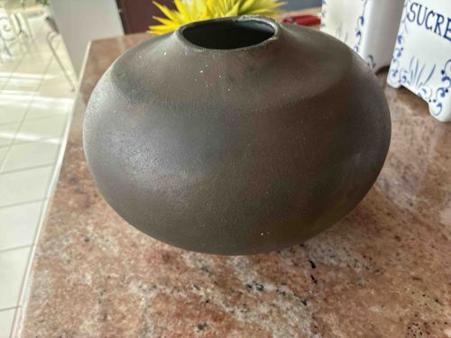 Tony Evans Mid-Century Raku Studio Pottery Weed Pot