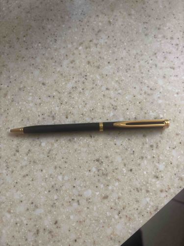 Waterman Hemisphere Matte Black Gold Trim Ballpoint Pen