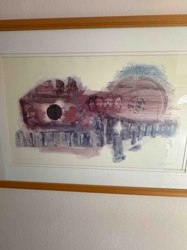 Abstract Figurative Print - 'Monument of Time' by R.C. Gorman