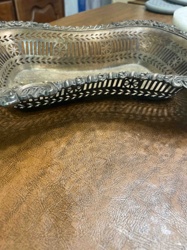 Antique Pierced Sheffield Plate Basket