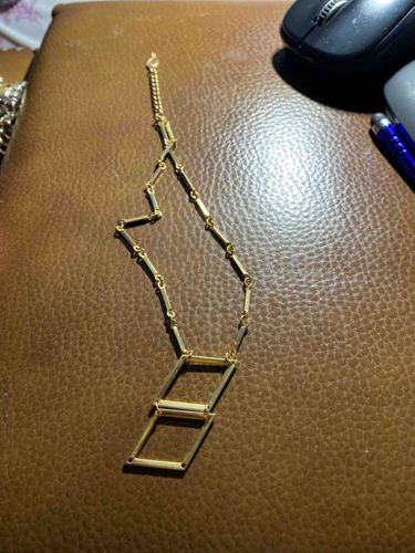 Sarah Coventry Gold-Tone Modernist Parallelogram Necklace