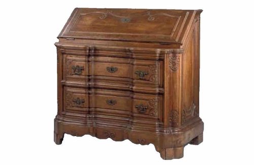 Flemish Brass-Mounted Oak Bureau