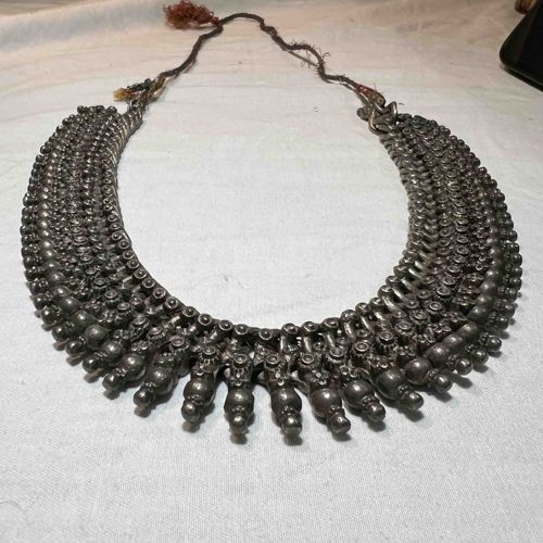 Antique Tribal Handmade Tear-Dropped Pendant Necklace