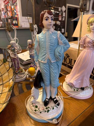 Vintage "Blue Boy" Ceramic Table Lamp