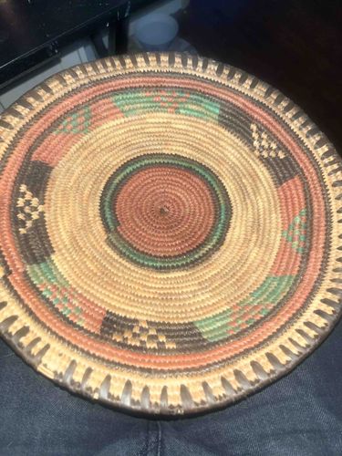 Coiled Woven Decorative Basket or Platter
