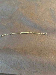 Gold-Tone Watch Chain Extension with Engravable Bar