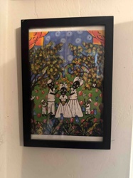 Folk Art Painting: Wedding Scene