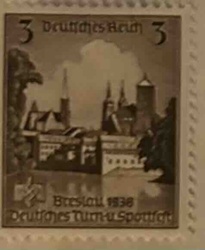 Deutsches Reich 3 Pfennig Postage Stamp - Breslau 1938 Deutsches Turn-u. Sportfest