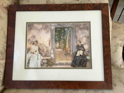 Framed Fine Art Print of 'The Loggia', Attributed to John Singer Sargent (after work)