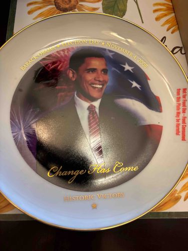 Barack Obama Historic Victory Commemorative Plate