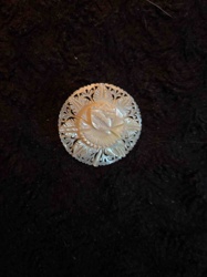 Carved Mother-of-Pearl Button or Brooch Element