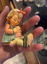 Hummel Figurine 'Knit One, Purl Two' (possibly 'Knitting Lesson' or similar)