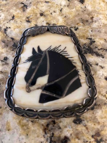 Inlaid Horse Head Buckle