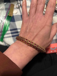 Antique 18k Gold and Ruby Bracelet