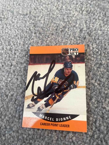 Marcel Dionne Autographed 1991-92 Pro Set Hockey Card