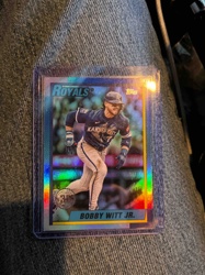 Bobby Witt Jr. Topps Baseball Card (Rainbow Foil Parallel)