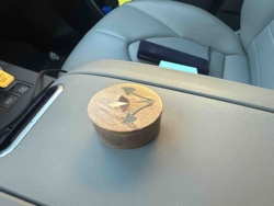 Inlaid Stone Round Trinket Box