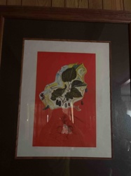 Surreal Foliage Skull Framed Print