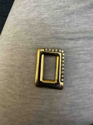 Rectangular Buckle Finding with Rhinestones