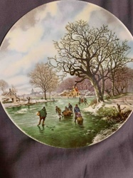 B.C. Koekkoek 'Winter Landscape with Skaters' Decorative Plate