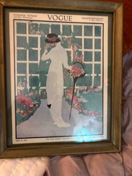 Framed Vintage Vogue Magazine Cover Print, May 15, 1913 - 'Summer Homes'