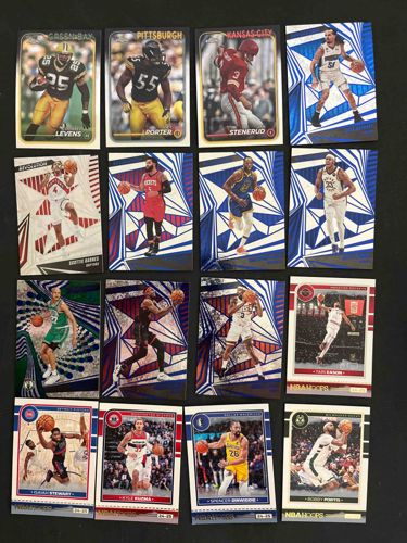 Collection of Modern Basketball and Vintage Football Trading Cards