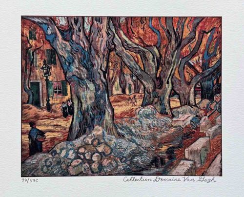 Collection Domaine Van Gogh Giclée - 'The Large Plane Trees (Road Menders at Saint-Rémy)'