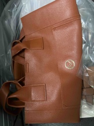 Brown Faux Leather Tote Bag