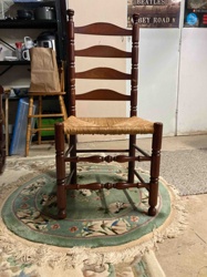 Ladderback Chair with Rush Seat
