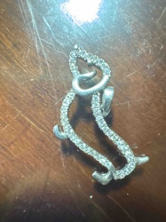 Dog-shaped Pavé Rhinestone Pendant