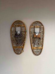 Pair of Vintage Wooden Snowshoes