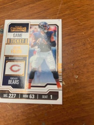 2021 Panini Contenders Football Justin Fields 'Game Ticket' Trading Card