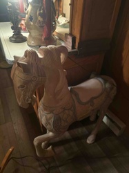 Carved Wooden Carousel Horse / Rocking Horse (Decorative)