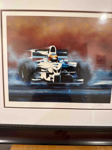 Framed Formula 1 Race Car Art Print