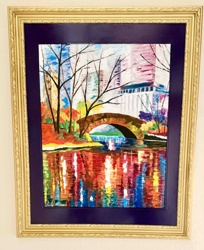 Autumn Central Park Oil Painting by Leonid Afremov