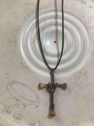 Handcrafted Metal Cross Pendant Necklace