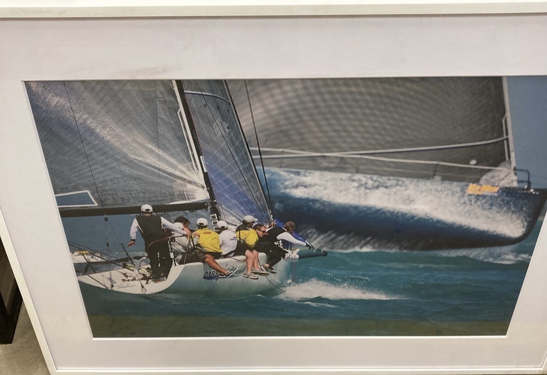 Submitted photo of Framed photographic print depicting competitive sailing