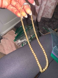 Graduated Faux Pearl Necklace with Decorative Clasp