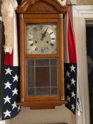 Traditional Wooden Wall Clock with Pendulum and Chime