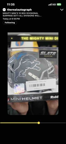 Riddell NFL Detroit Lions 'Slate Collection' Speed Mini Helmet