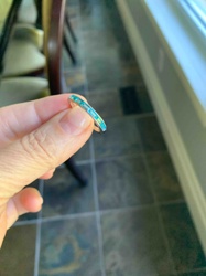 Inlaid Turquoise Channel Eternity Ring