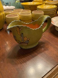 Mexican Earthenware Scalloped Pitcher