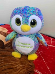 Canada's Wonderland Rainbow Penguin Plush